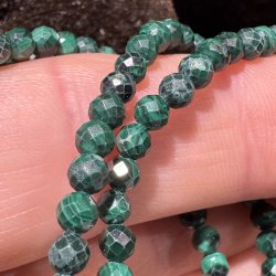 Malakit armbnd diamant slebet