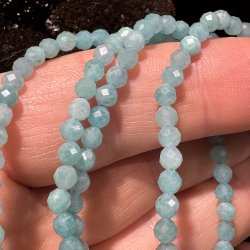 Amazonit armbnd diamant slebet