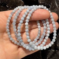 Aquamarin armbnd 4mm