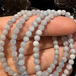 Aquamarin armbnd 4mm