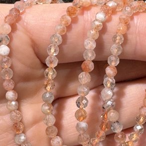 Gylden solsten armbnd diamant slebet