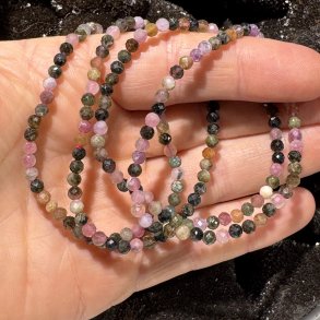 Turmalin regnbue armbnd diamant slebet