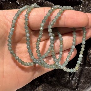 Apatit grn armbnd diamant slebet