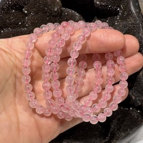 Rosenkvarts armbnd 6mm