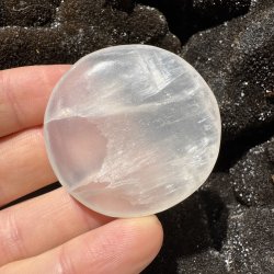 Hvid calcit flad jumbo