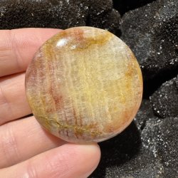 Fersken calcit flad jumbo