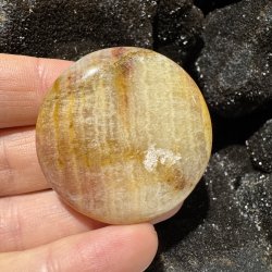 Fersken calcit flad jumbo