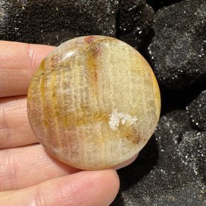 Fersken calcit flad jumbo