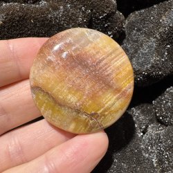 Fersken calcit flad jumbo