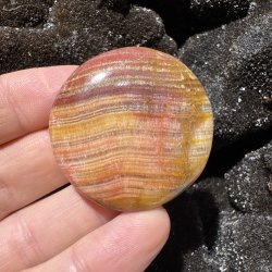 Fersken calcit flad jumbo