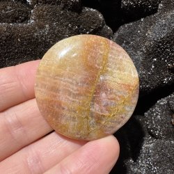 Fersken calcit flad jumbo