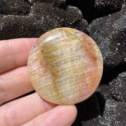 Fersken calcit flad jumbo