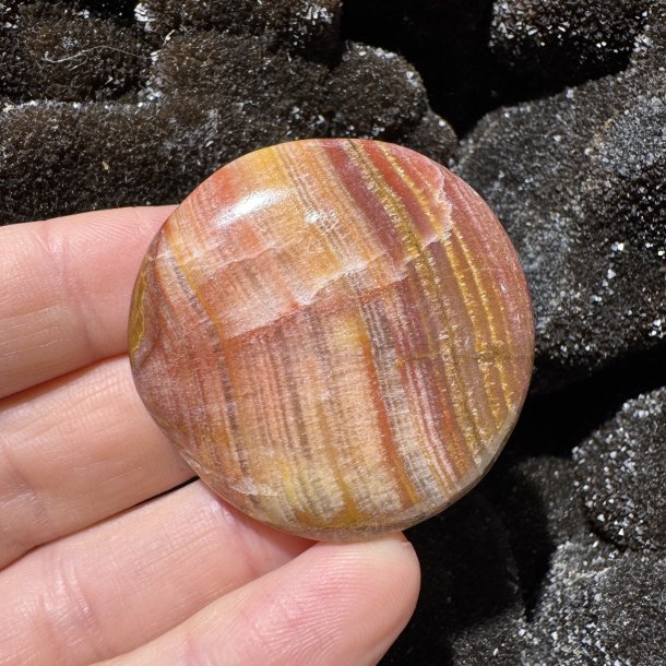 Fersken calcit flad jumbo