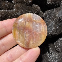 Fersken calcit flad jumbo