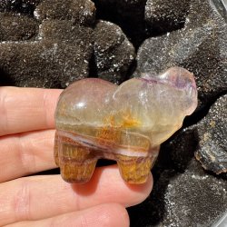 Fluorit elefant 57mm