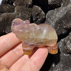 Fluorit elefant 57mm