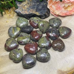 Drageblods jaspis hjerter 30mm
