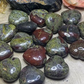 Drageblods jaspis hjerter 30mm