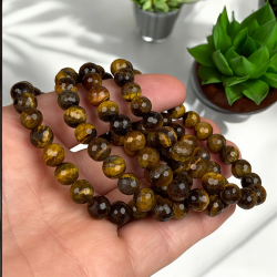 Tigerje armbnd 8mm facetslebet