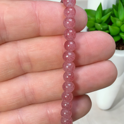 Jordbrkvarts armbnd m.blomst