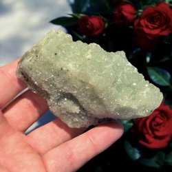 Prehnit klynge m. epidot