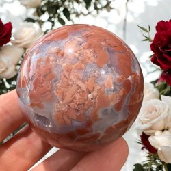 Cotton candy agat kugle 60mm