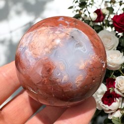 Cotton candy agat kugle 60mm