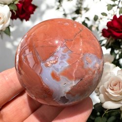 Cotton candy agat kugle 60mm