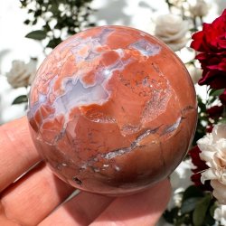 Cotton candy agat kugle 60mm