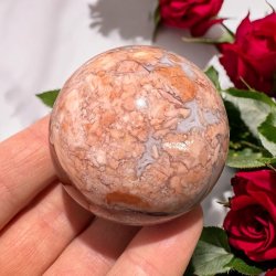 Cotton candy agat kugle 50mm