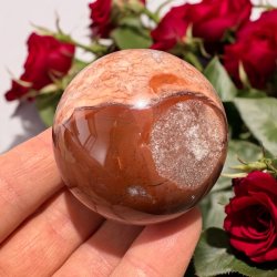 Cotton candy agat kugle 50mm