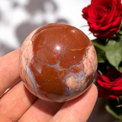 Cotton candy agat kugle 50mm