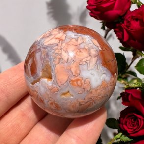 Cotton candy agat kugle 50mm