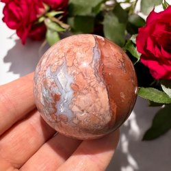 Cotton candy agat kugle 52mm