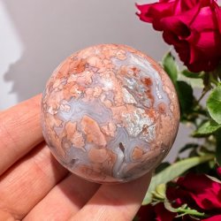 Cotton candy agat kugle 52mm