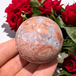 Cotton candy agat kugle 52mm