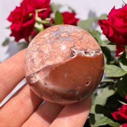 Cotton candy agat kugle 52mm