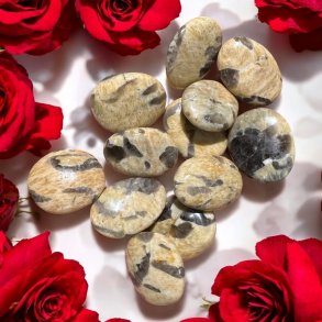 Zebradorit flad lommesten