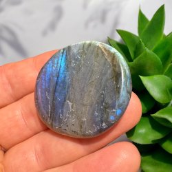 Labradorit flad lommesten