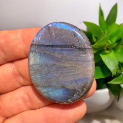 Labradorit flad lommesten