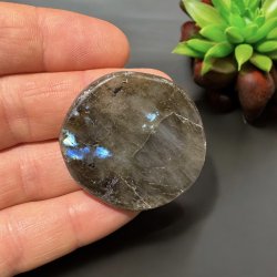 Labradorit flad lommesten