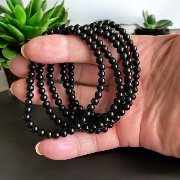 Sort obsidian armbnd 4mm