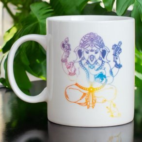 Keramisk krus med regnbue ganesh