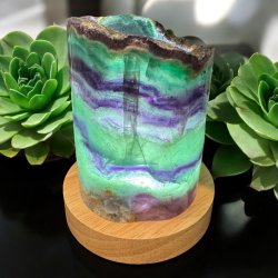 Fluorit lampe m. ledlys