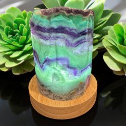 Fluorit lampe m. ledlys