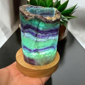 Fluorit lampe m. ledlys