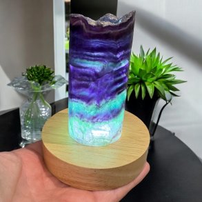 Fluorit lampe m. ledlys