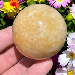 Orange calcit kugle 52mm