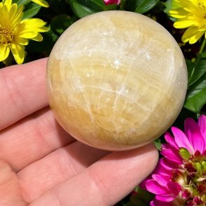 Orange calcit kugle 53mm