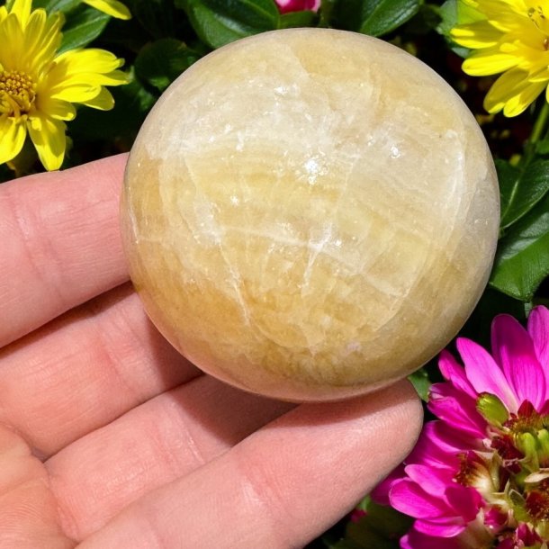 Orange calcit kugle 53mm